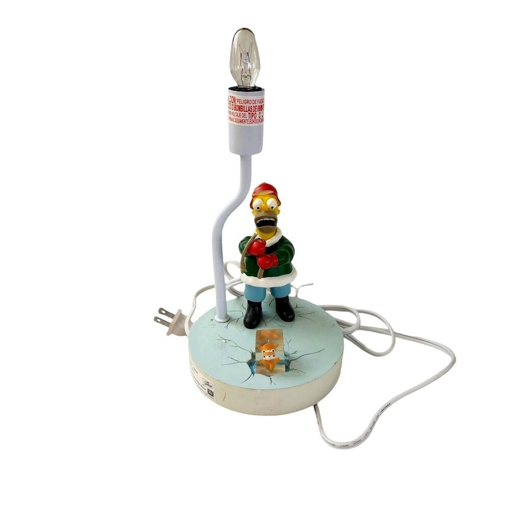 2002 The Simpsons Homer Ice Fishing Scene Lamp